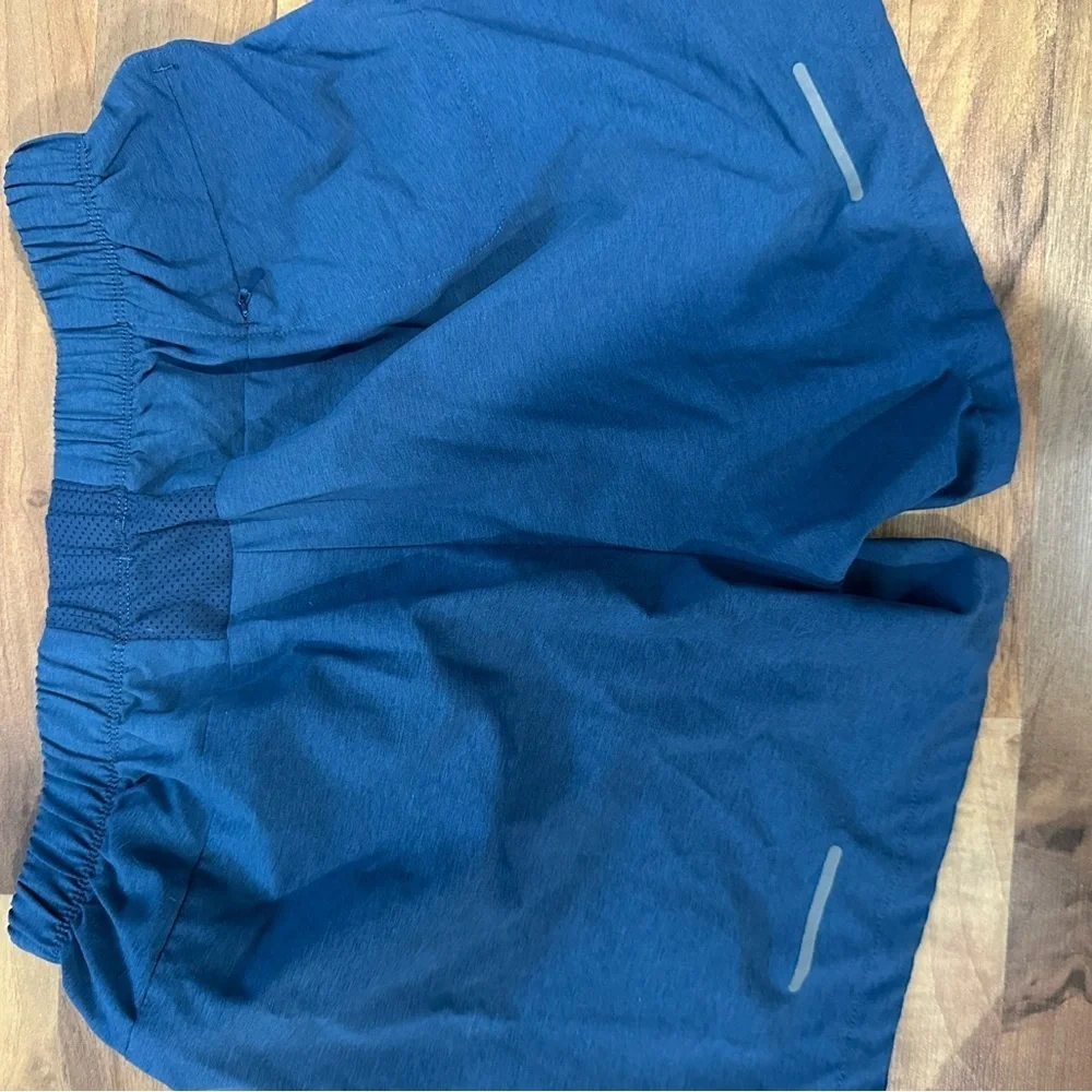 Asics Blue Men's Shorts with Light Blue Stripes